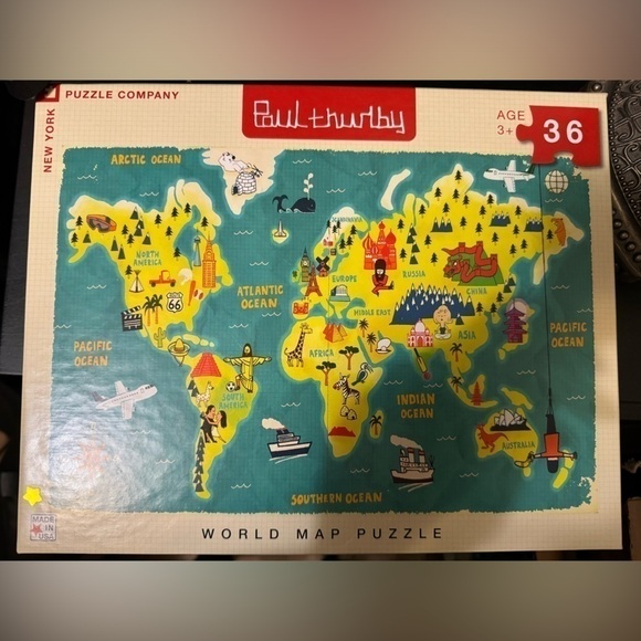 Paul thirty World Map Puzzle - Picture 1 of 7